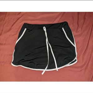 Black and white mini skirt